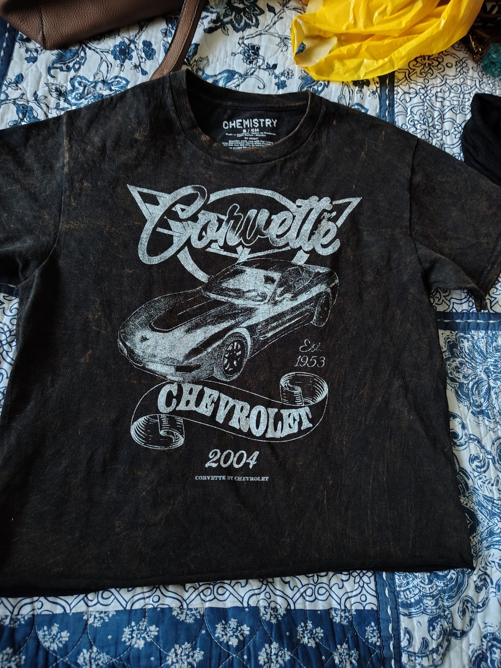 Chemistry Size S Black Vintage 53 Corvette Graphic Crop Top